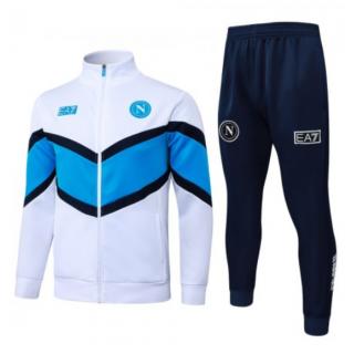 Chándal Napoli 2025/26- White with Bule (Cremallera larga)